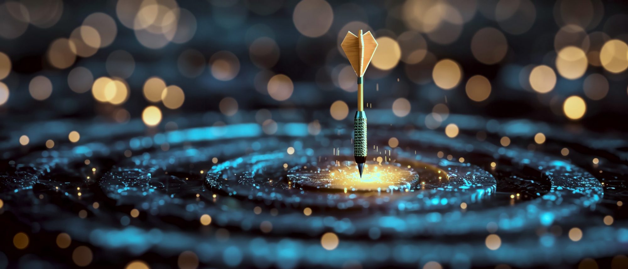 Ein Dart trifft auf den Boden