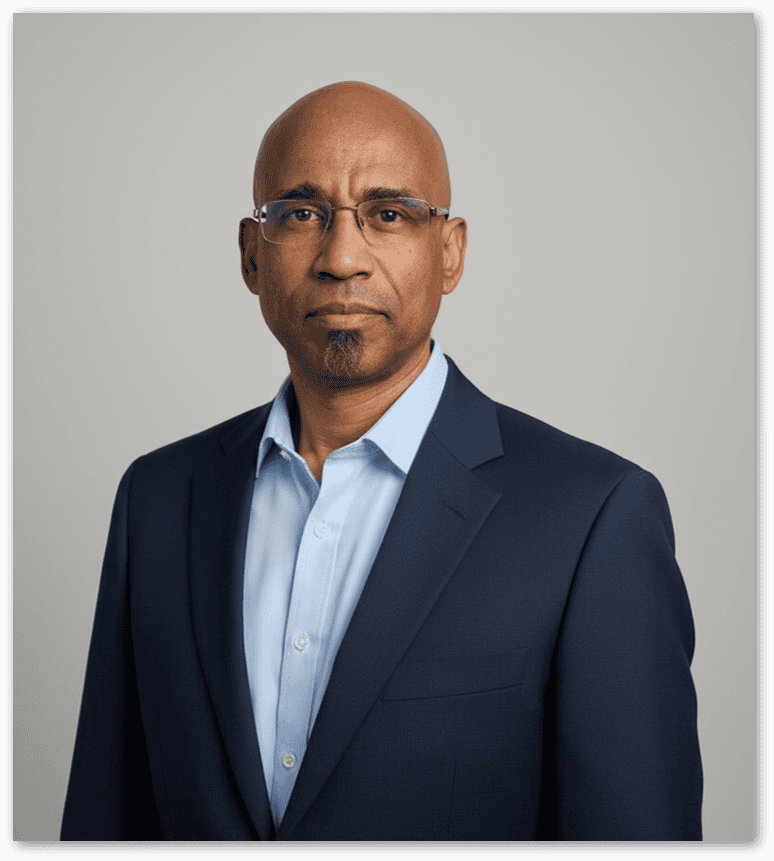 Portrait of Daniel Negusie, who provides the reference.